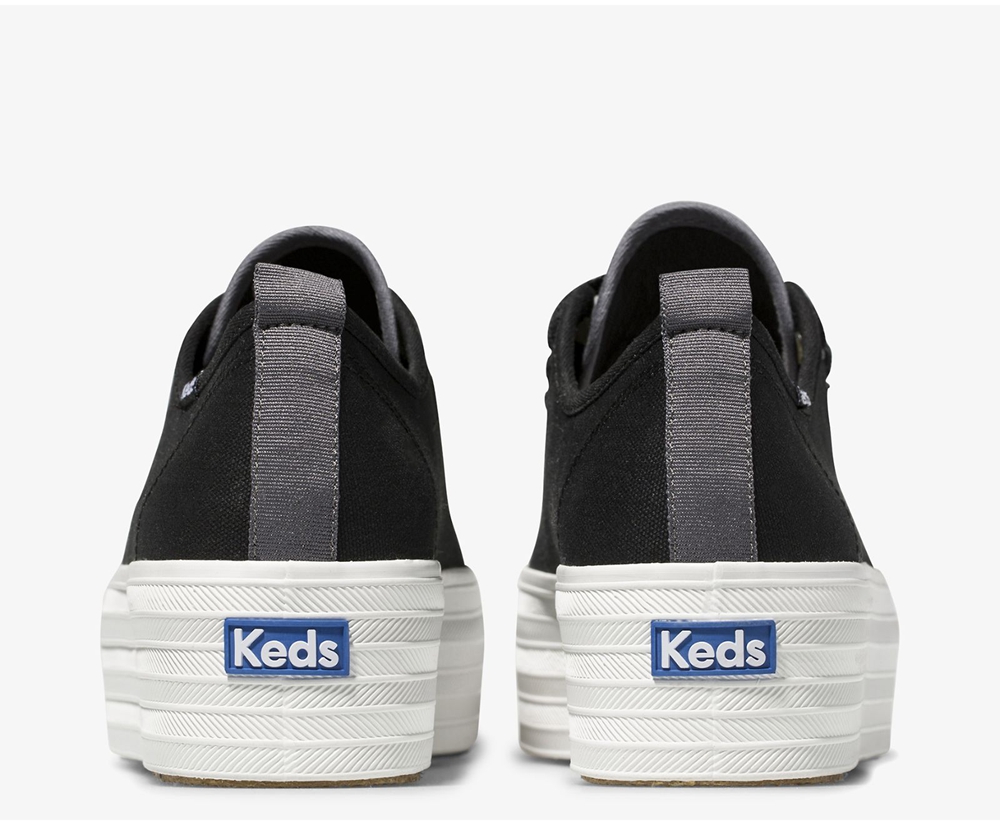 Tenis Keds Mujer Negros - Triple Up Lona - 8590-ETRXA